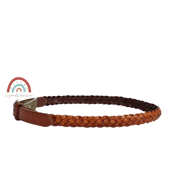 New! J. Crew Narrow Braided Woven Leather Belt - Picture 5 of 9